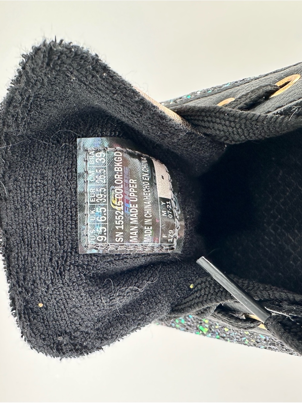 Skechers Women’s Black Glitter & Rose Gold Low-Top Sneakers - Picture 10 of 11